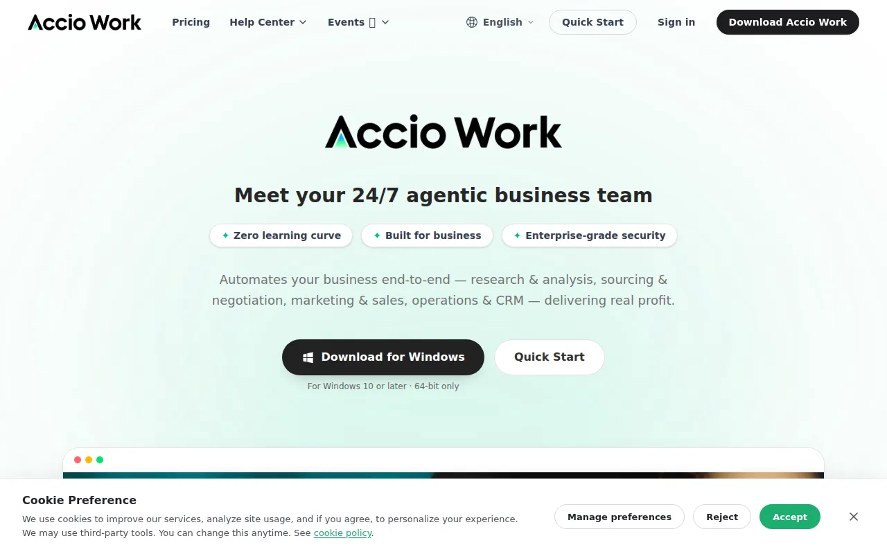 Accio screenshot
