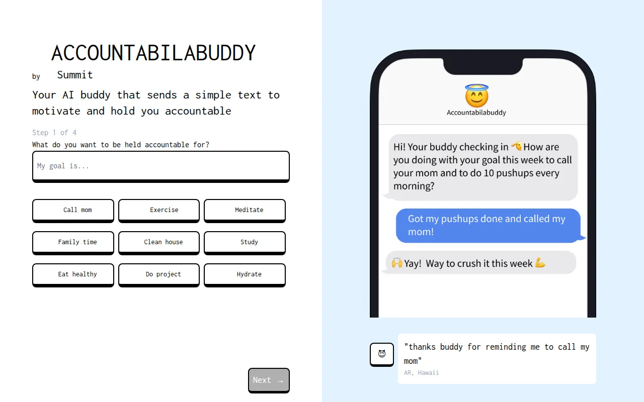 Accountabilabuddy screenshot