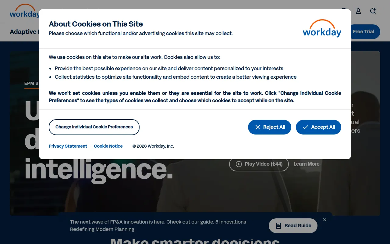 Adaptive Insights screenshot