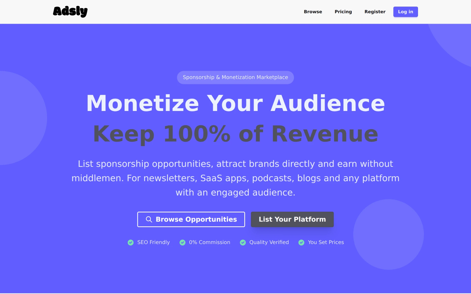 Adsly screenshot