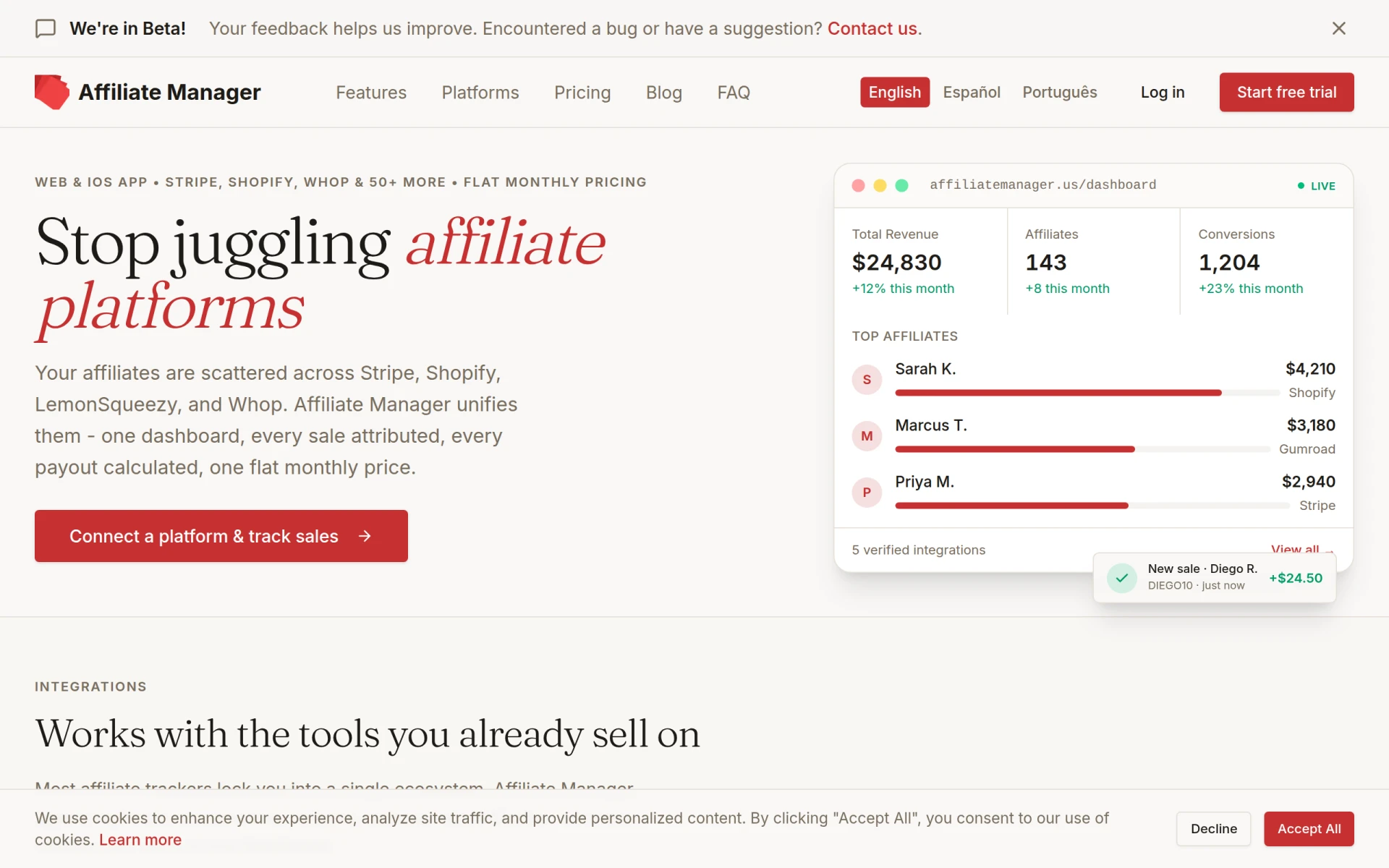 Affiliate Manager US screenshot