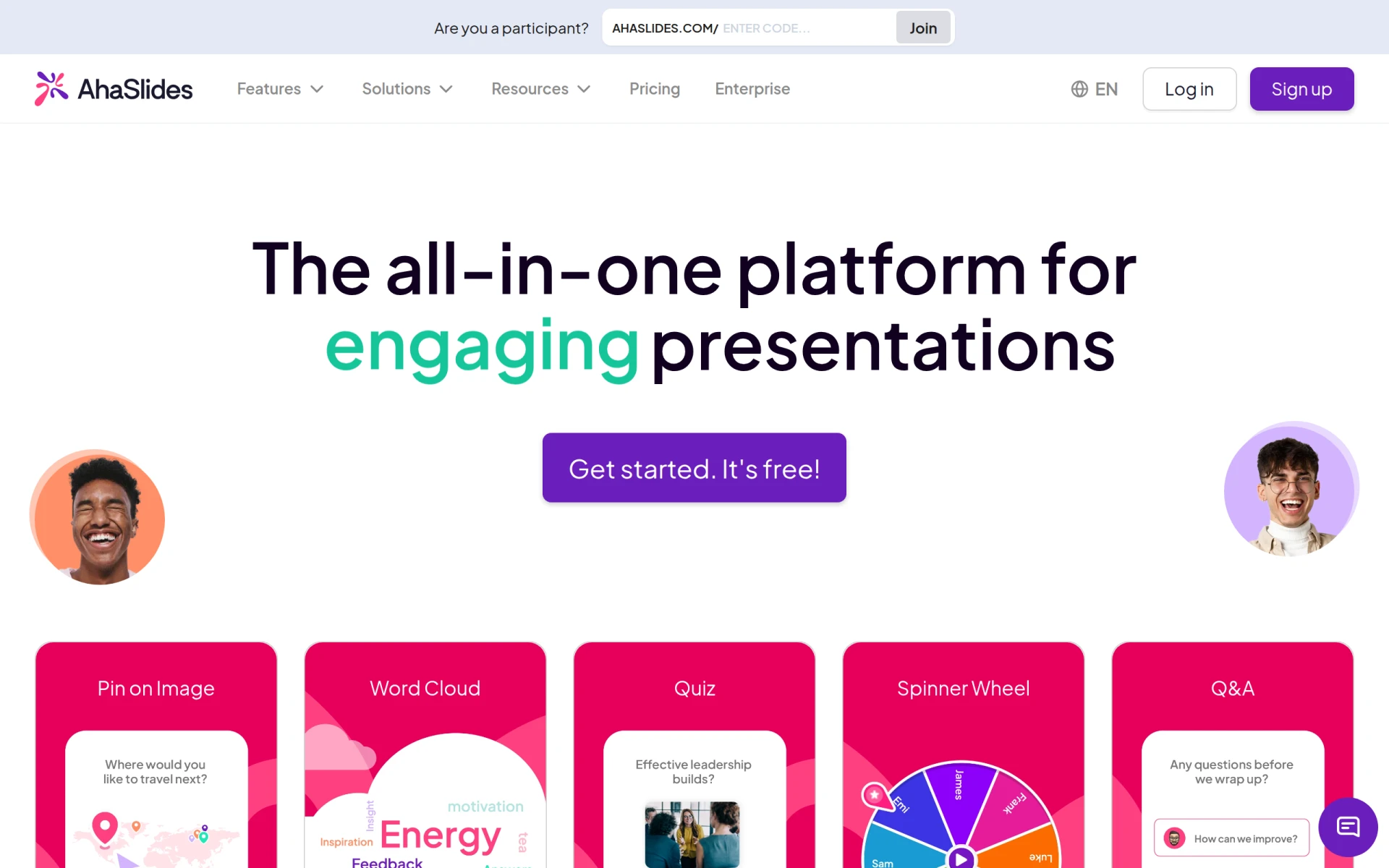 AhaSlides screenshot