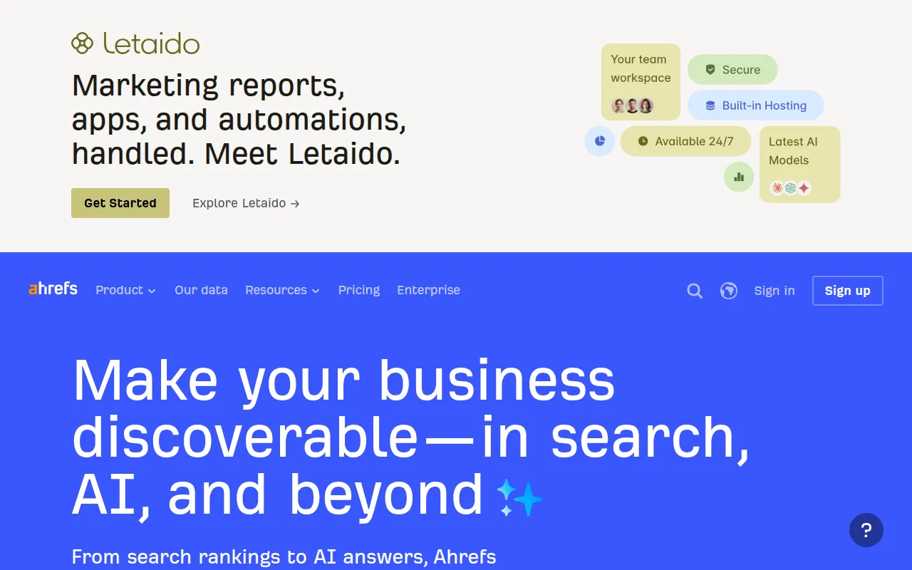 Ahrefs screenshot
