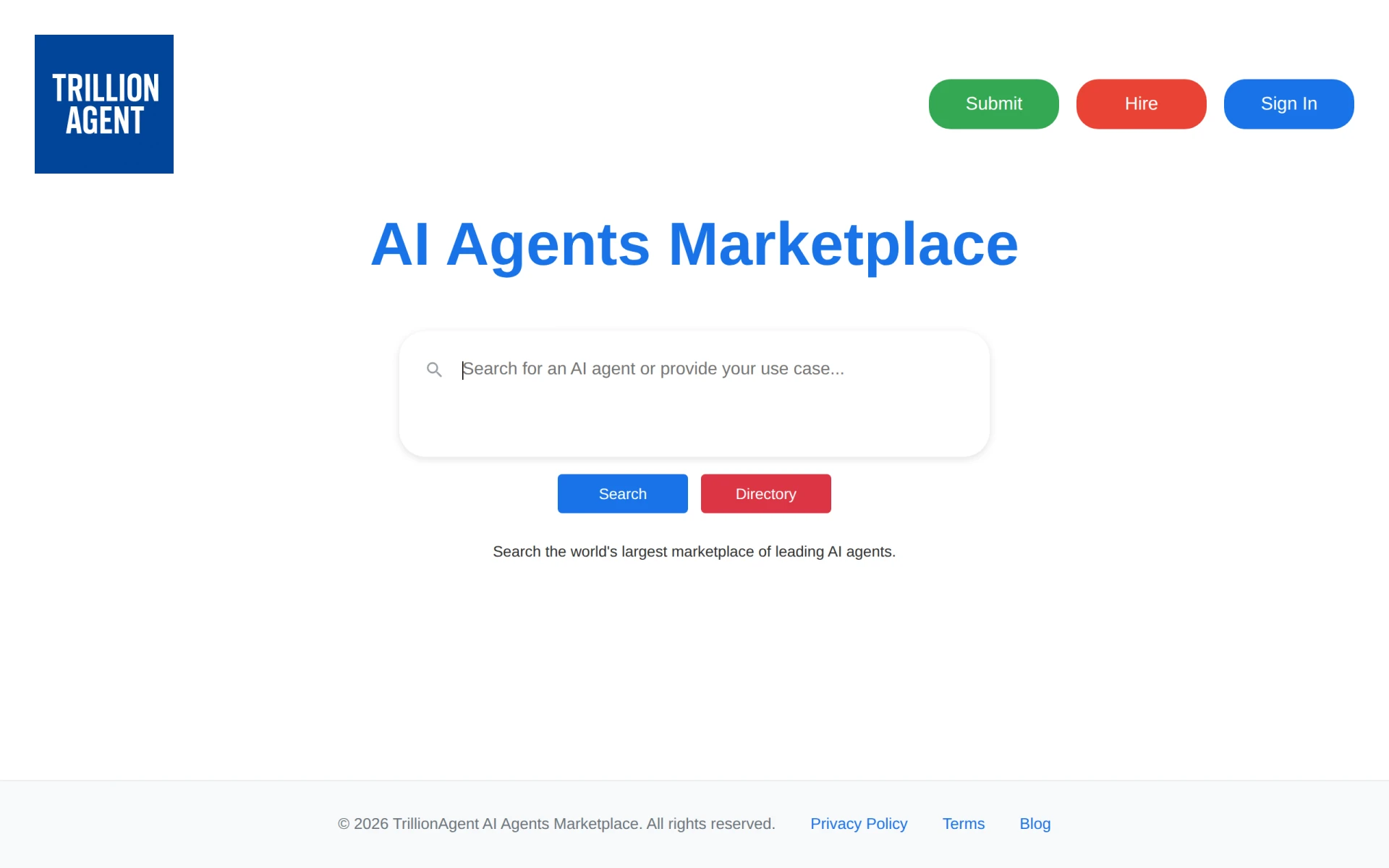 AI Agents Marketplace screenshot