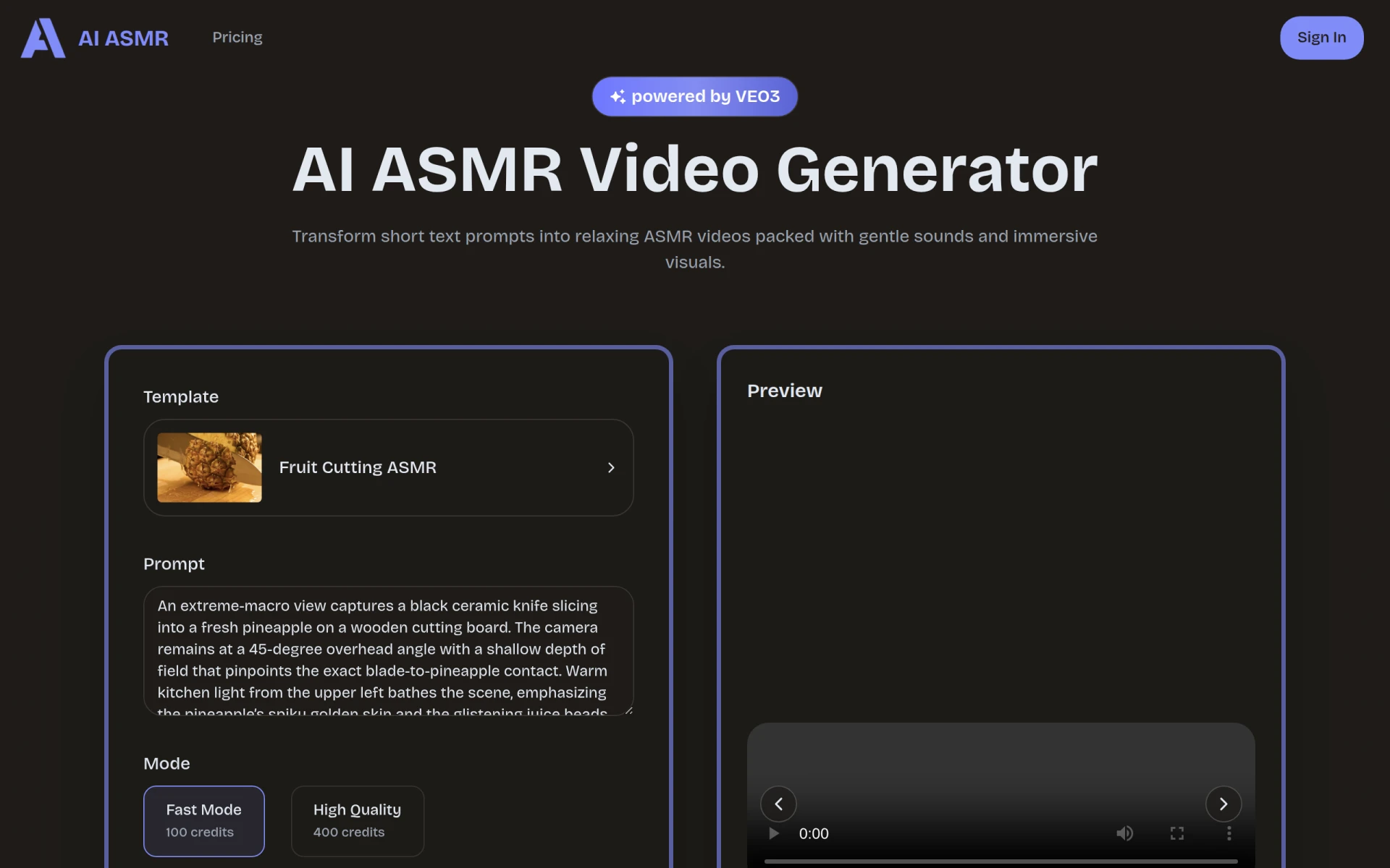 AI ASMR screenshot