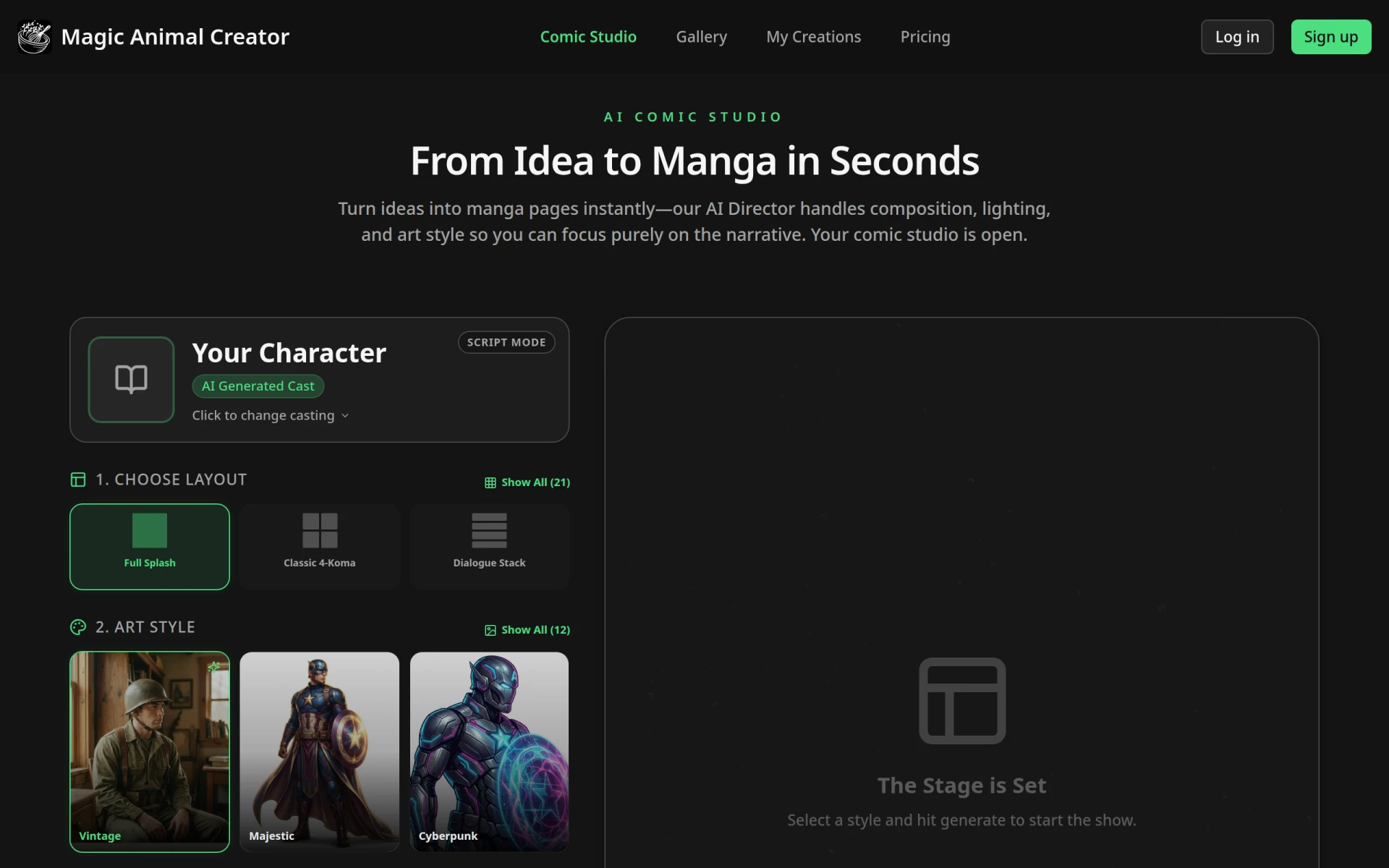 AI Comic Studio: Turn Ideas into Manga Pages Instantly with Consistent Characters screenshot