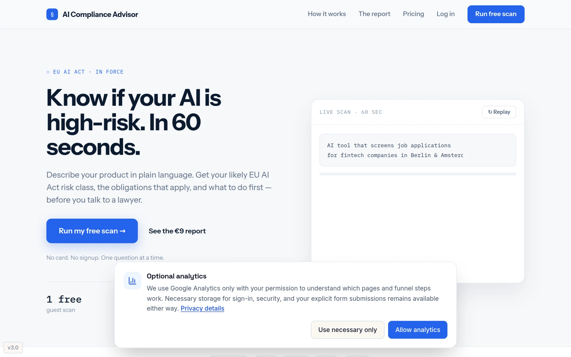 AI Compliance Advisor screenshot