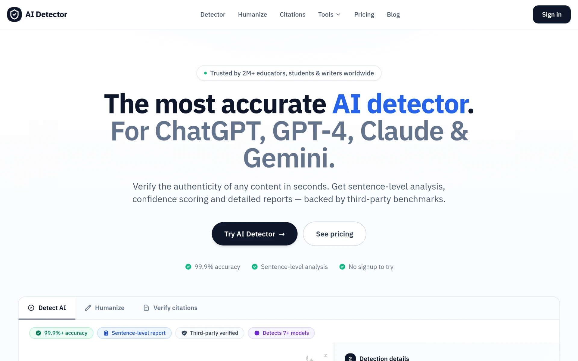 AI Detector screenshot