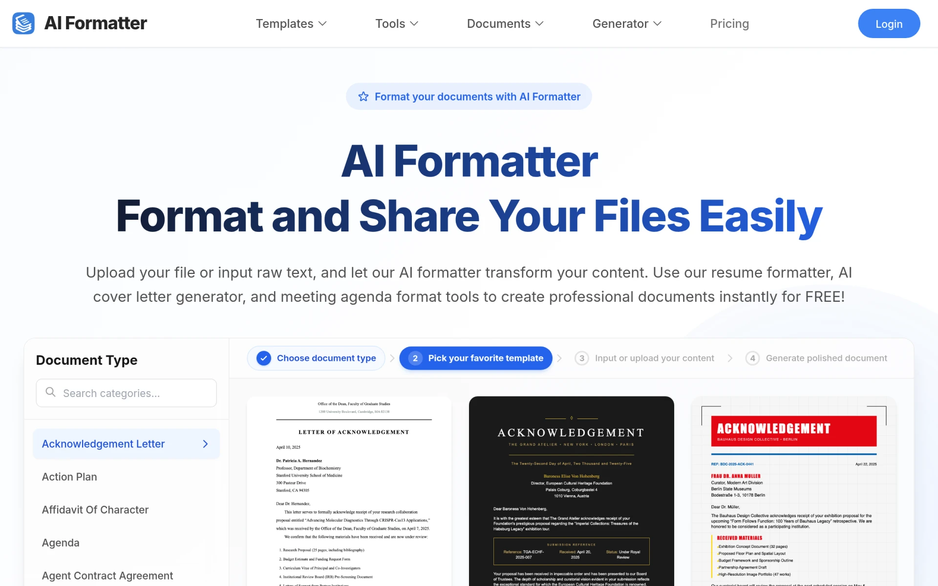 AI Formatter screenshot