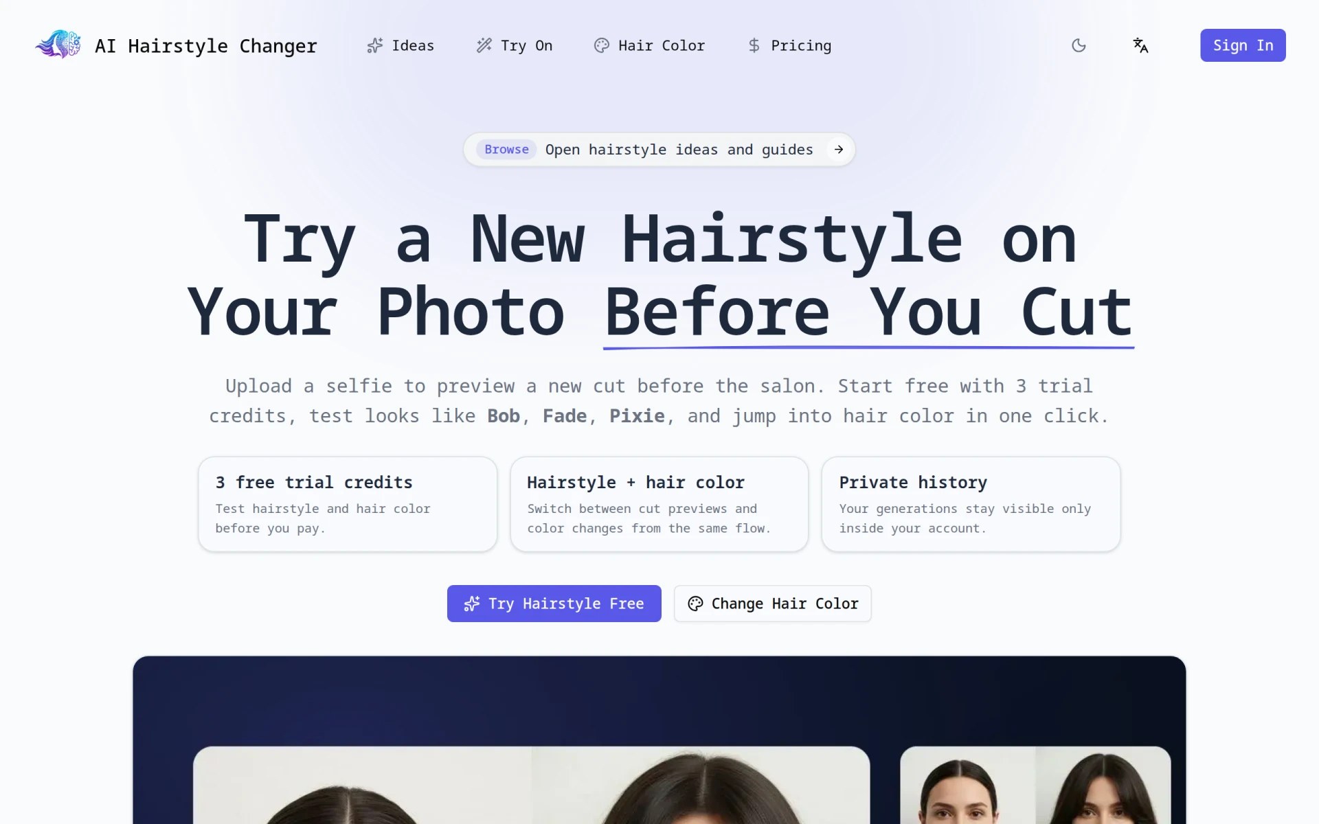 AI Hairstyle Changer feature image