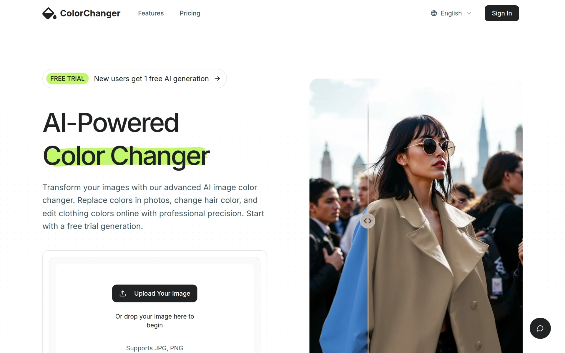 AI-Powered, Photoshop-Free Color Editing for Fashion, E-commerce & Style. screenshot