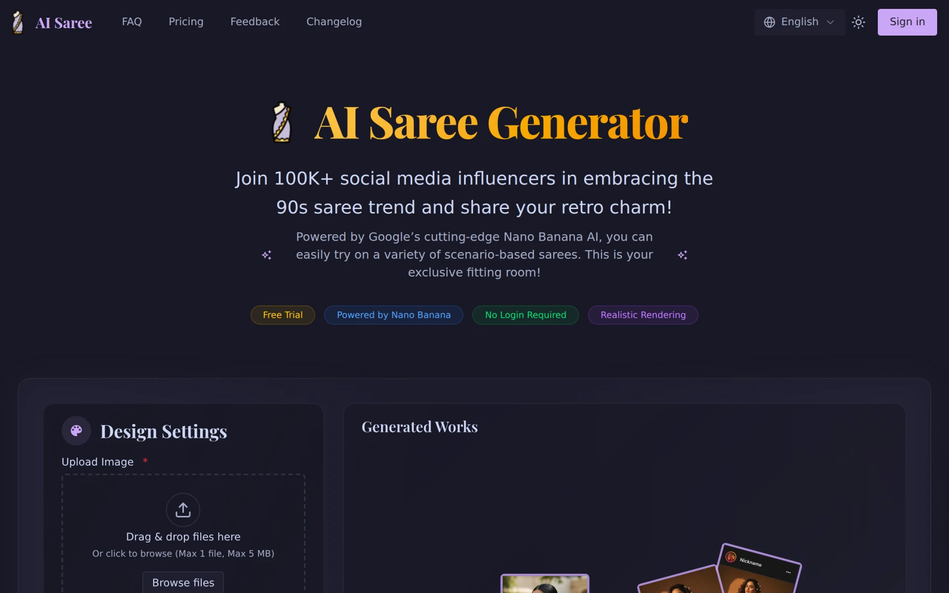 AI Saree screenshot