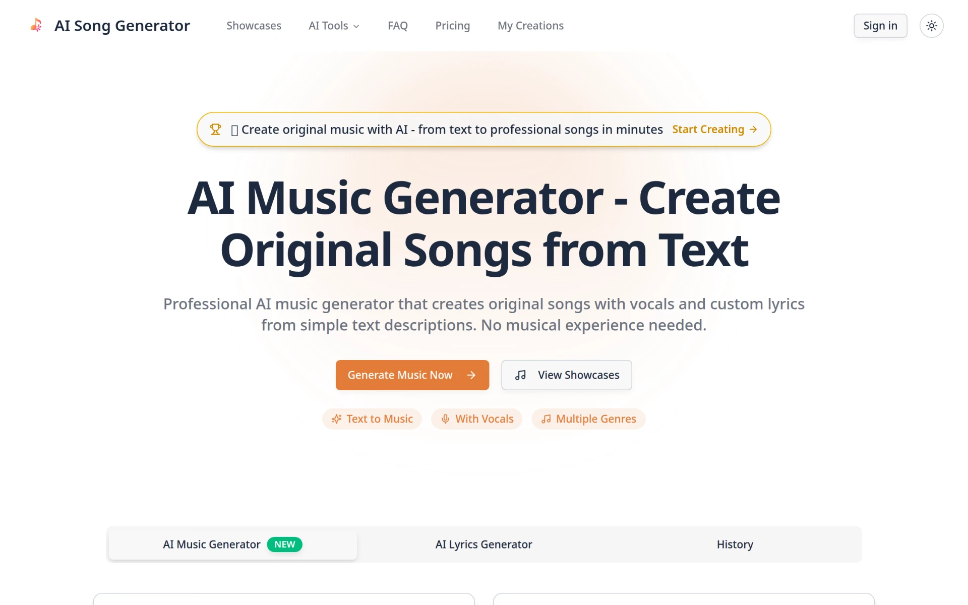 AI Song Generator screenshot
