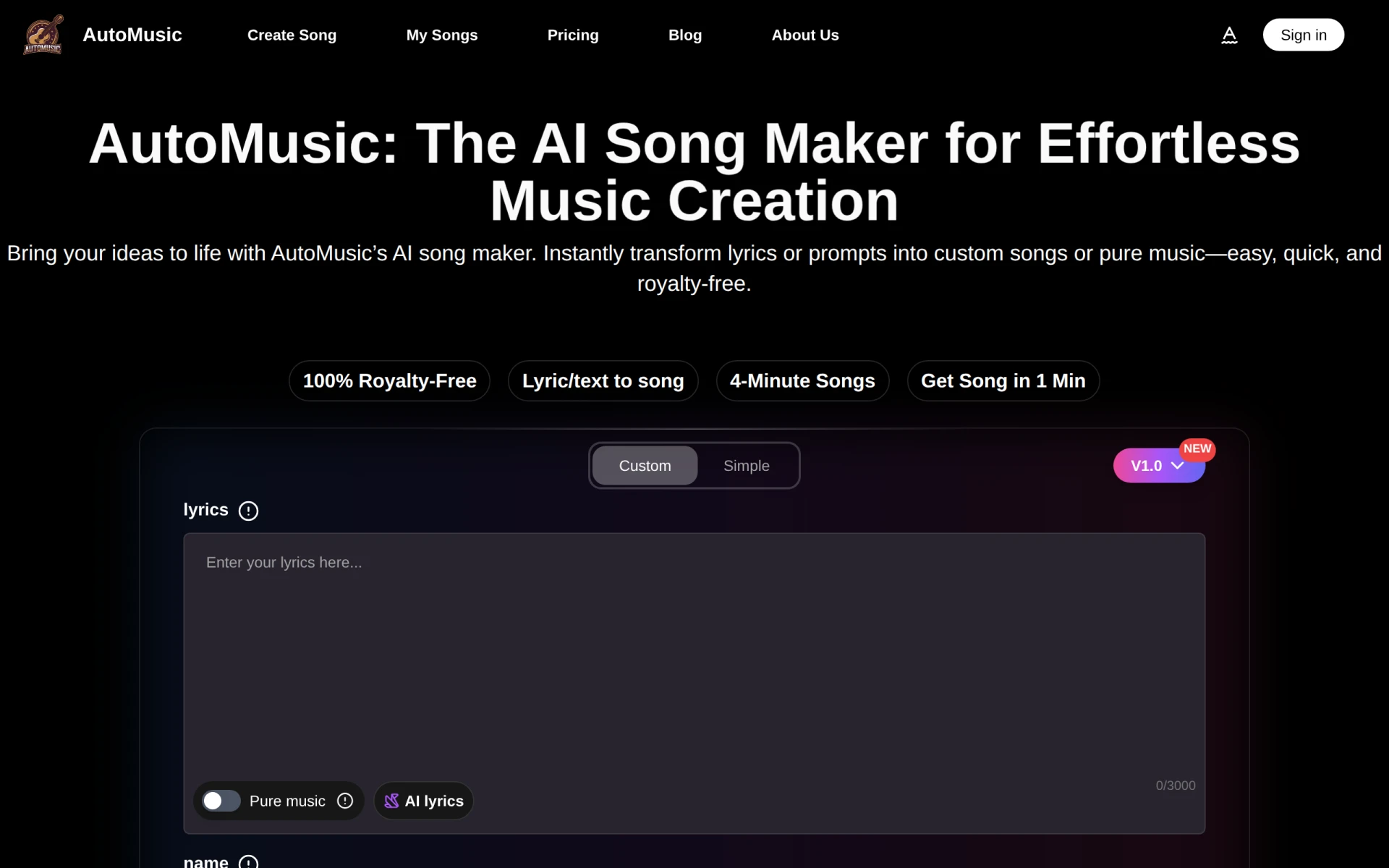 AI Song Maker screenshot