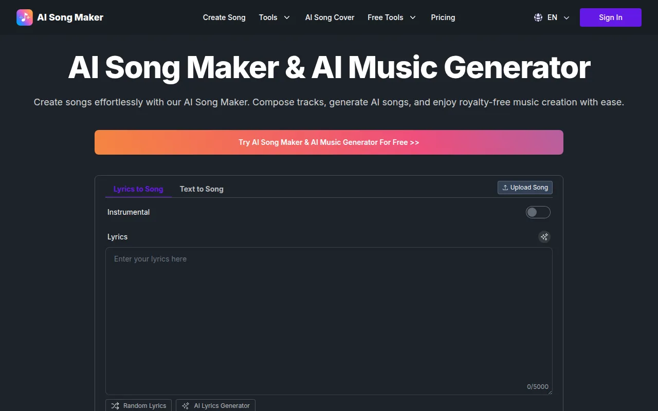 AI Song Maker screenshot