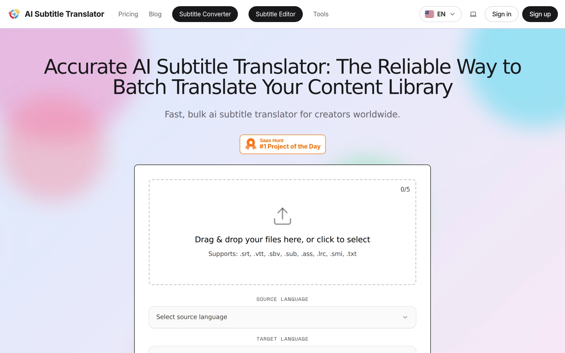 AI Subtitle Translator screenshot