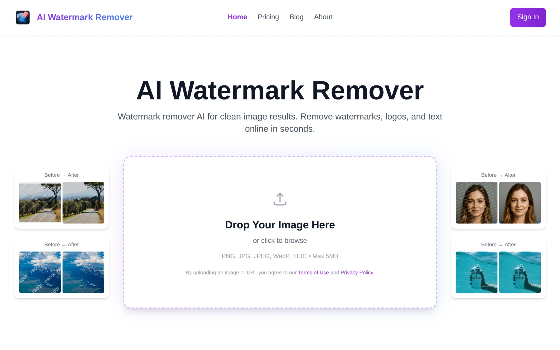 Ai Watermark Remover feature image