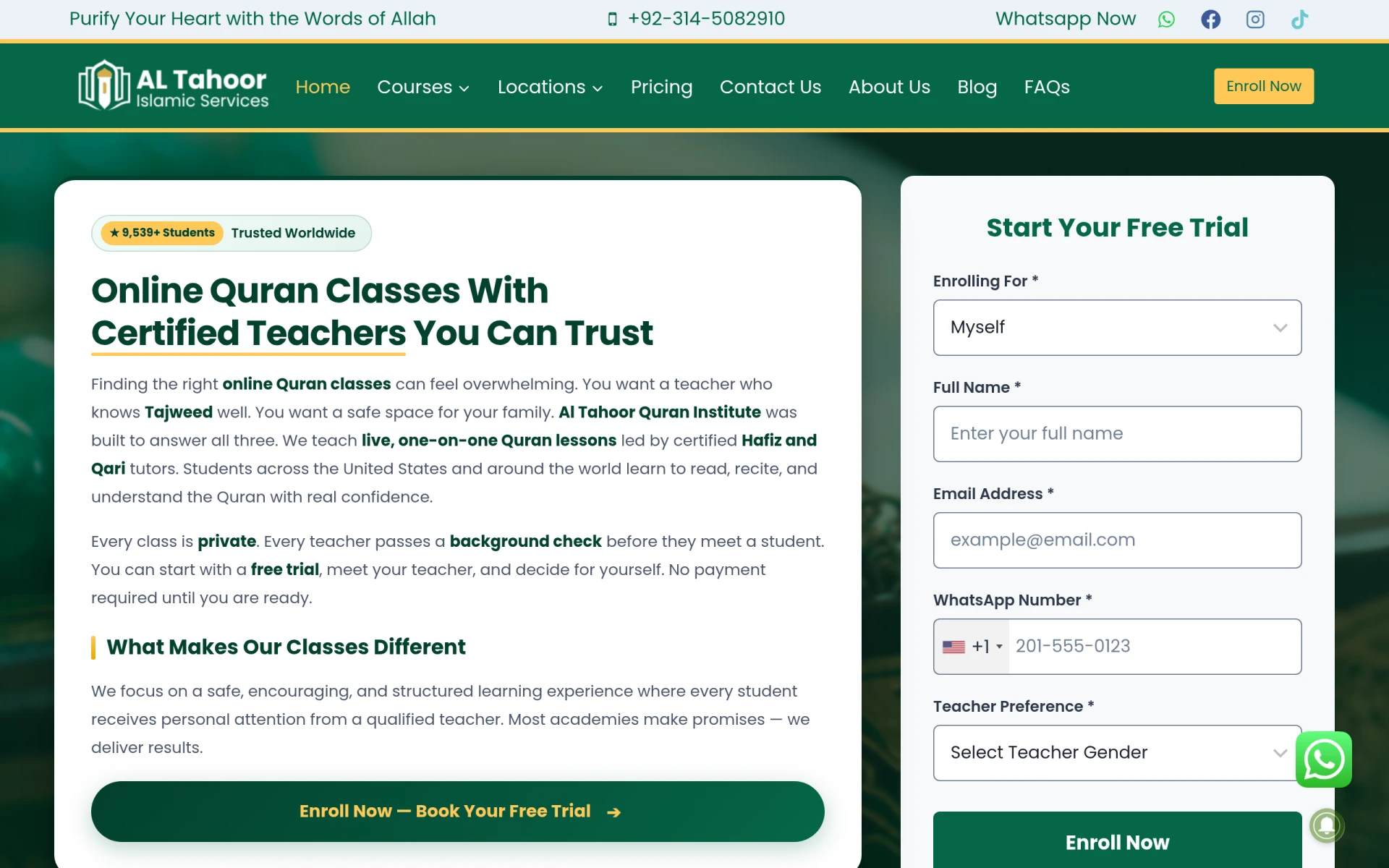 Al Tahoor Quran Institute screenshot