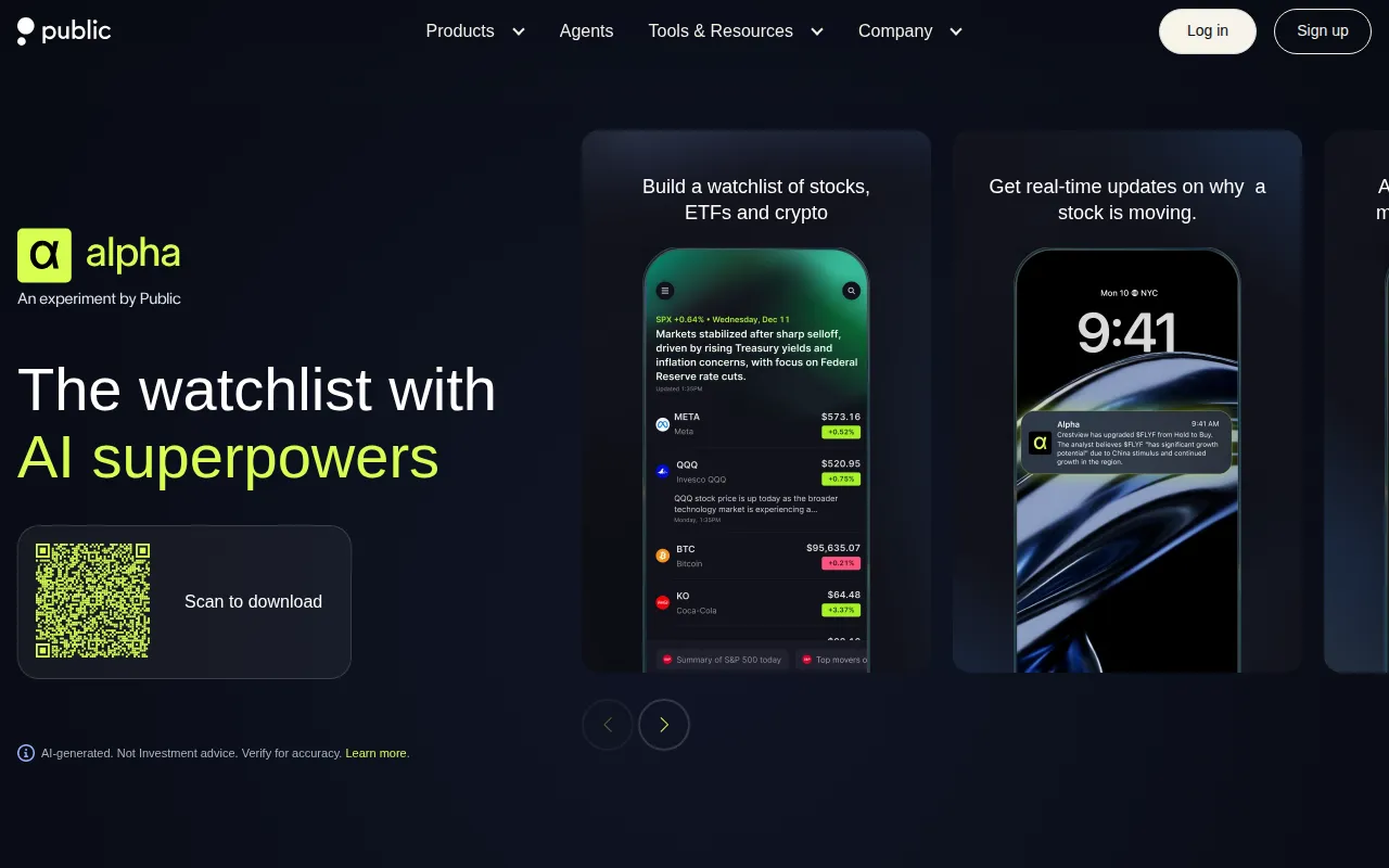 Alpha screenshot