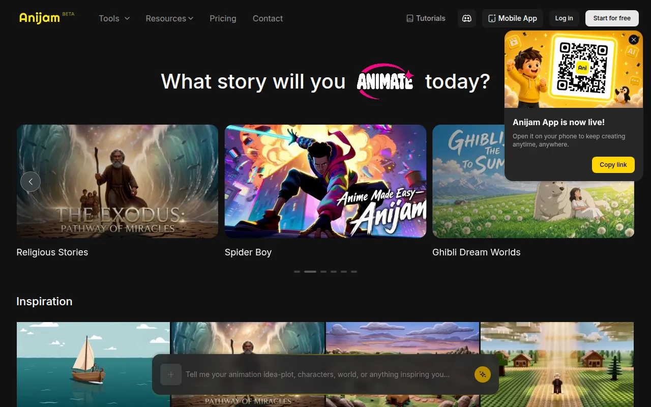 Anijam AI screenshot