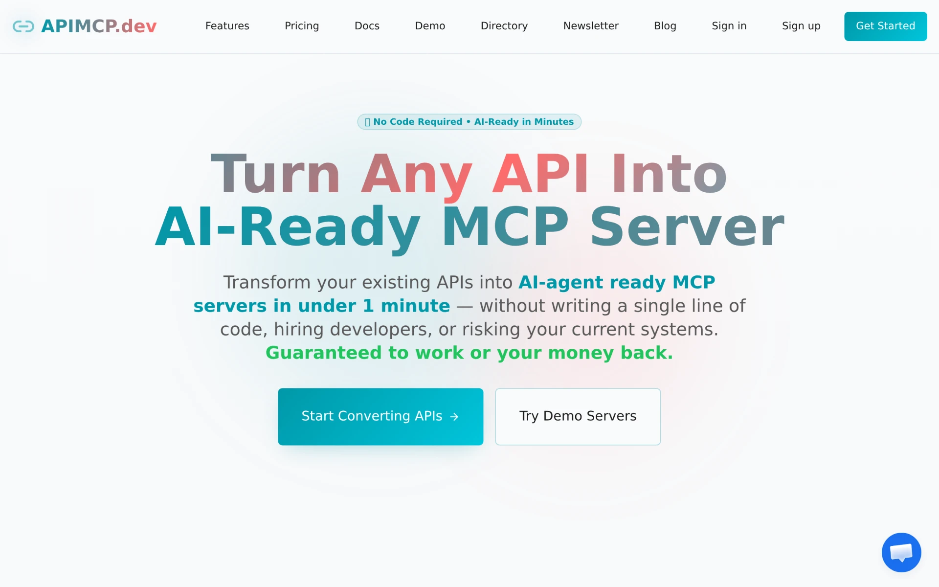 APIMCP.dev screenshot
