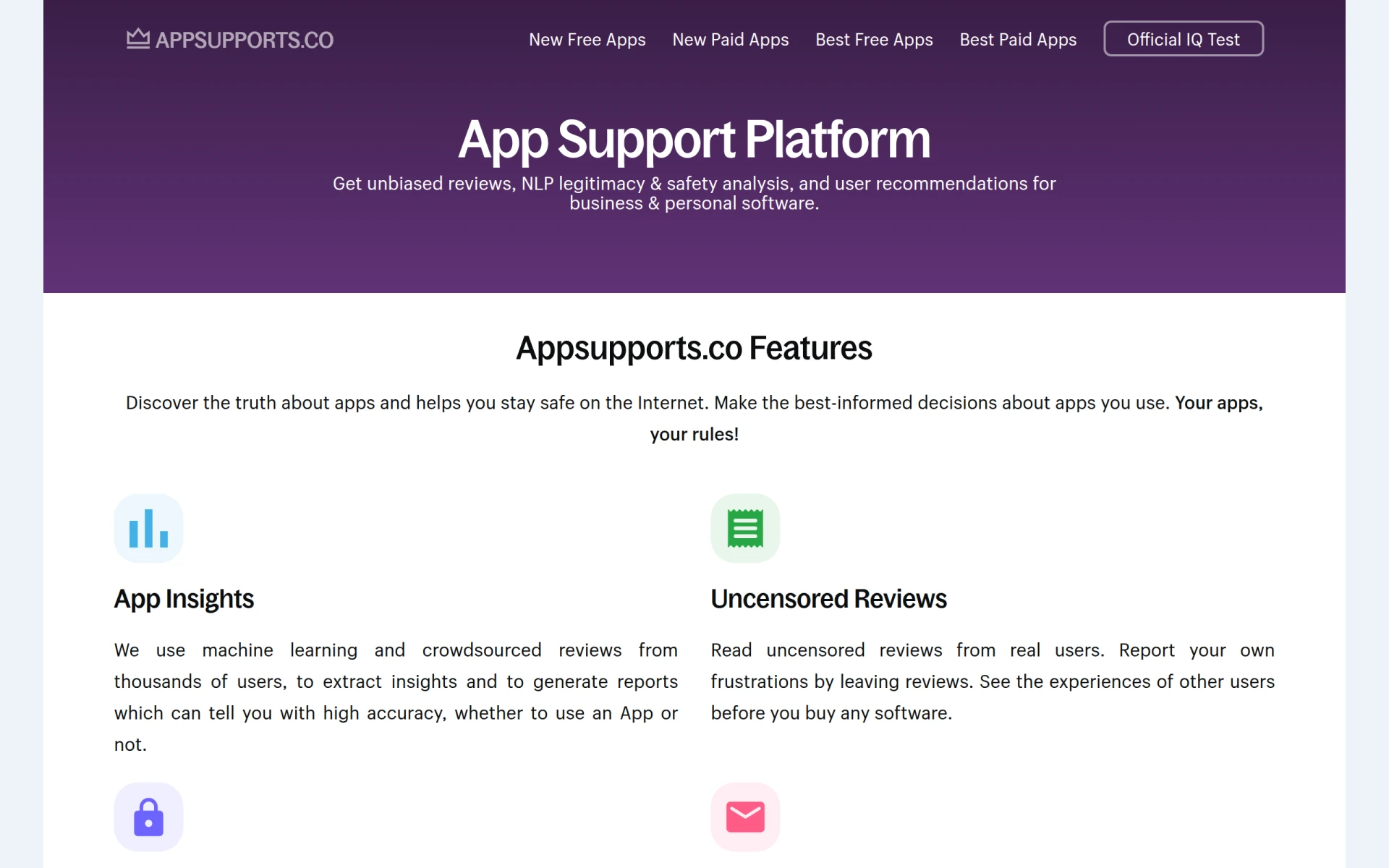 App Reviews screenshot