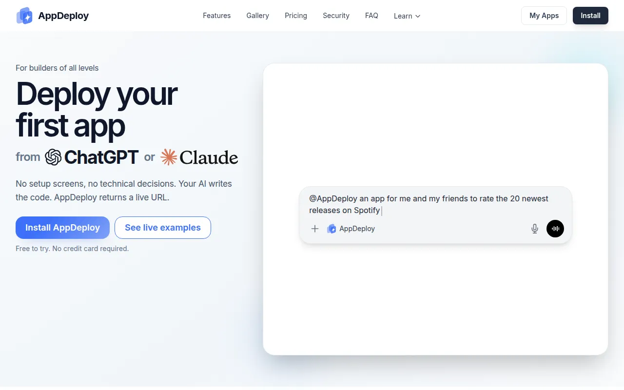 AppDeploy screenshot