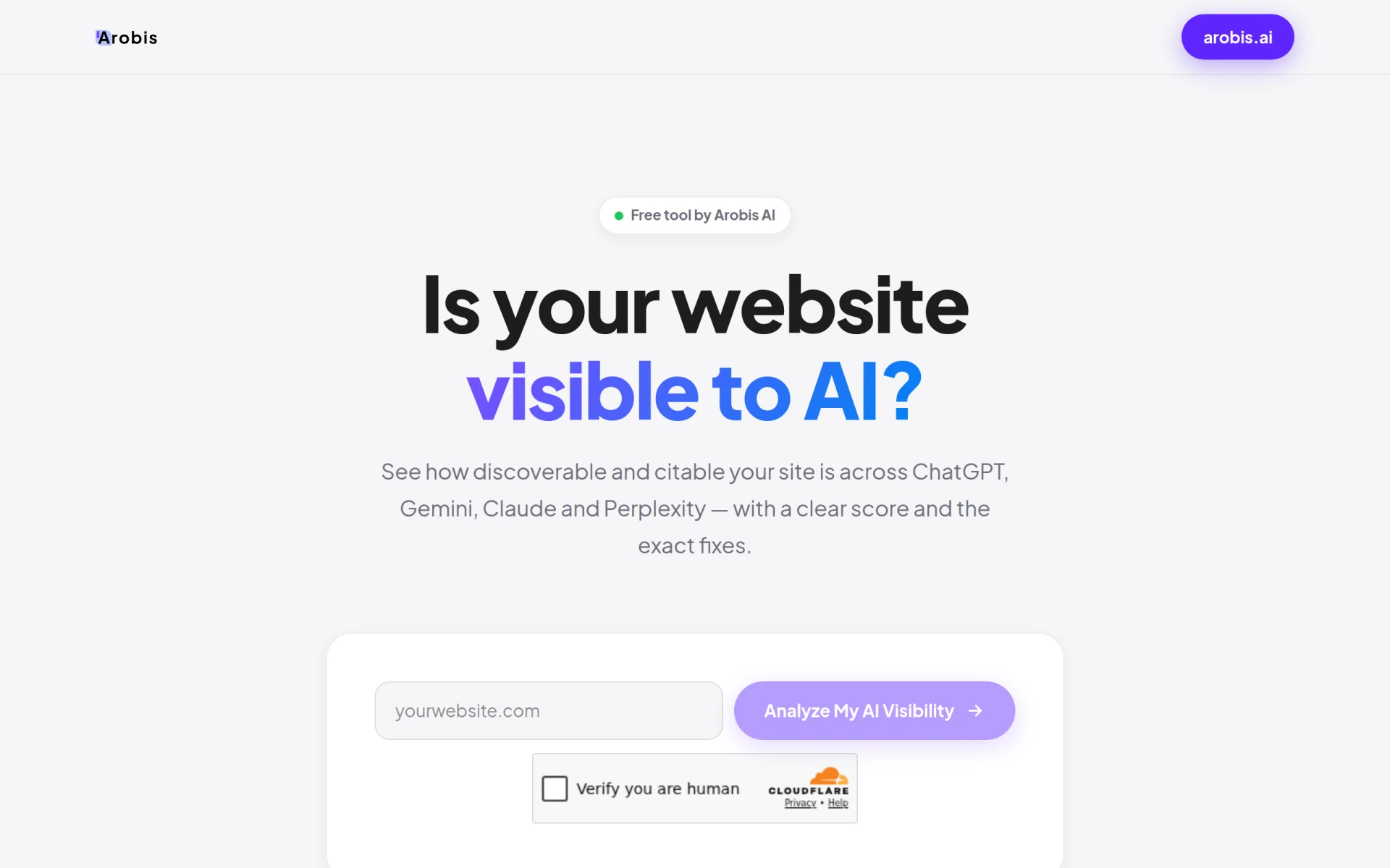 Arobis AI Visibility feature image