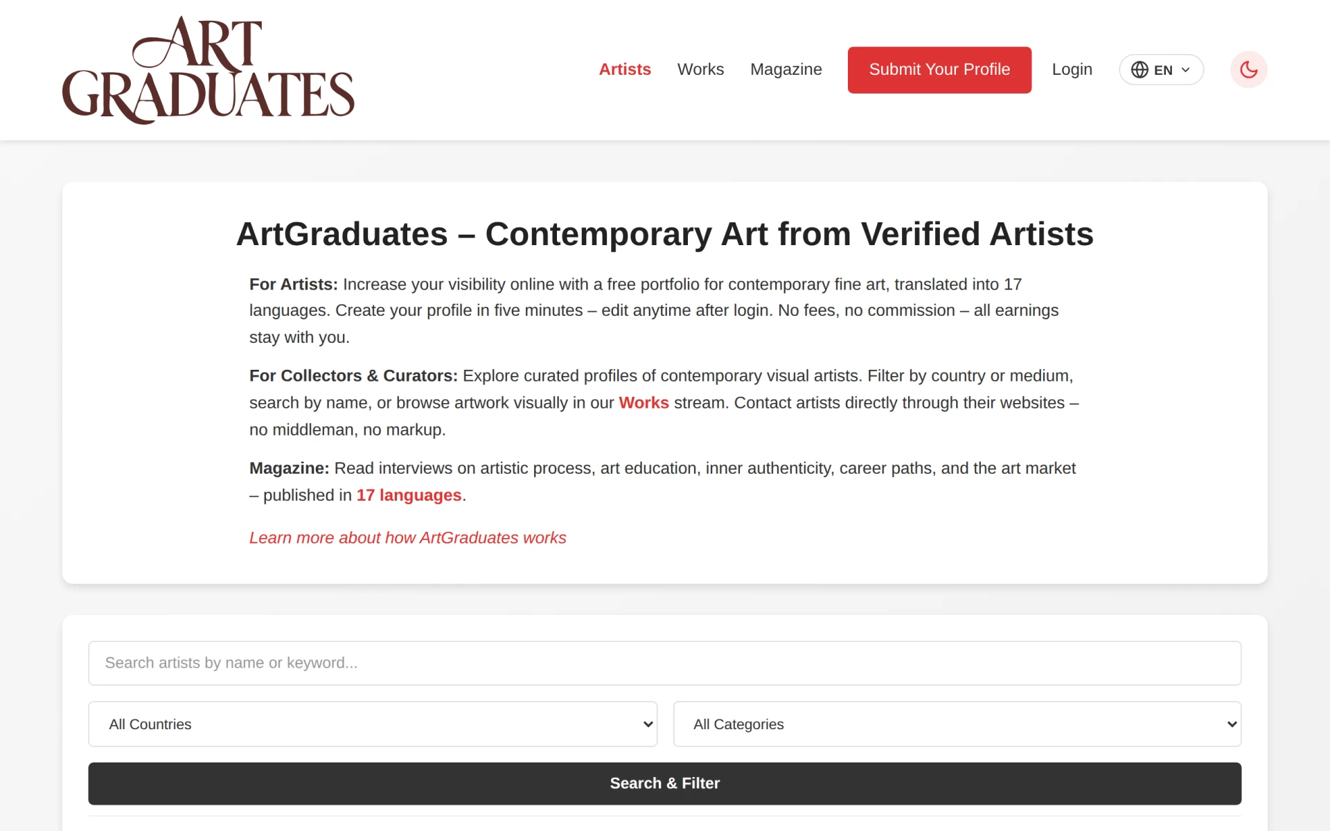 ArtGraduates screenshot