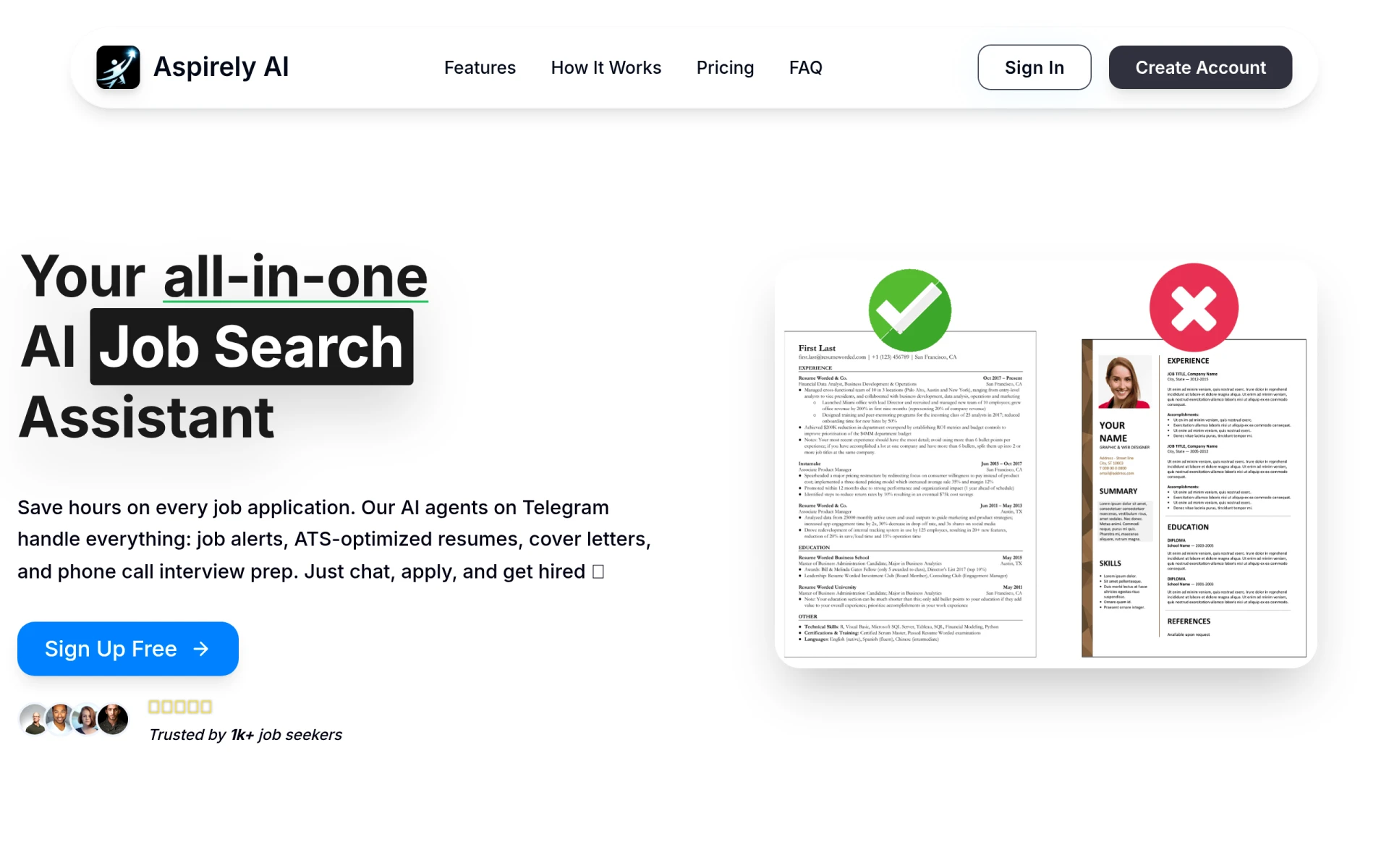 Aspirely.ai screenshot