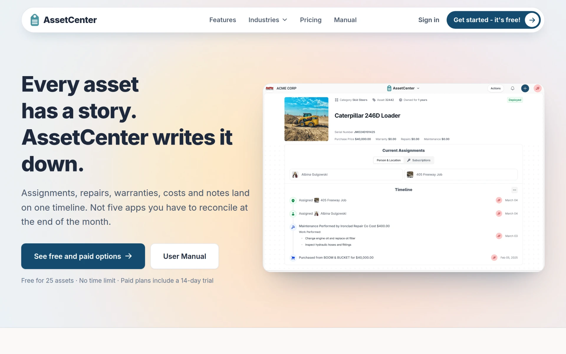 AssetCenter screenshot