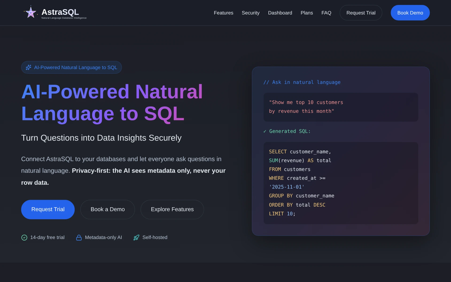 AstraSQL screenshot