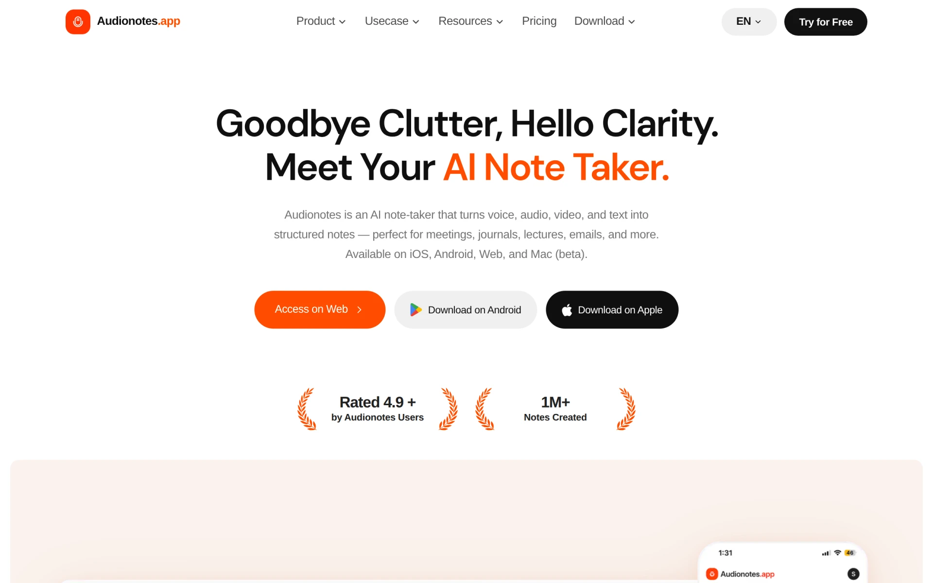 Audionotes screenshot
