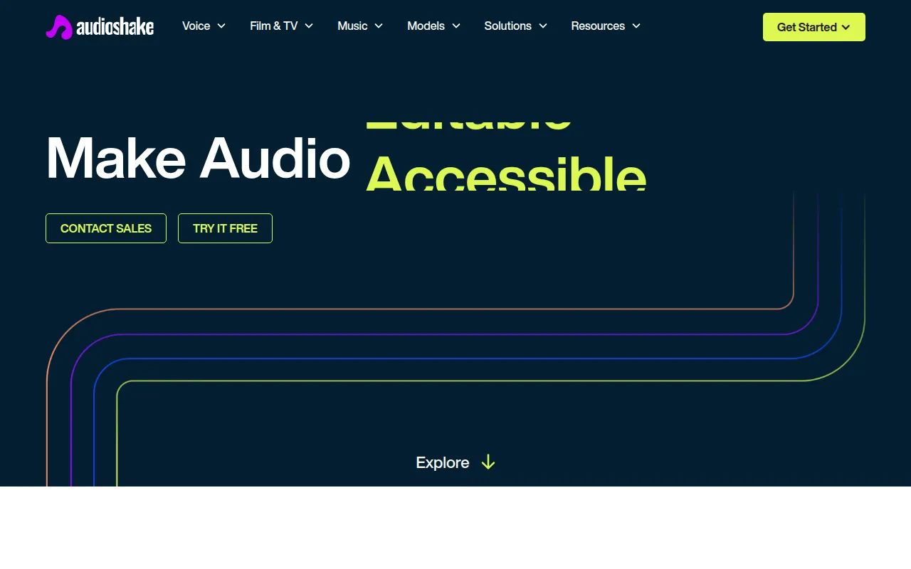 AudioShake screenshot