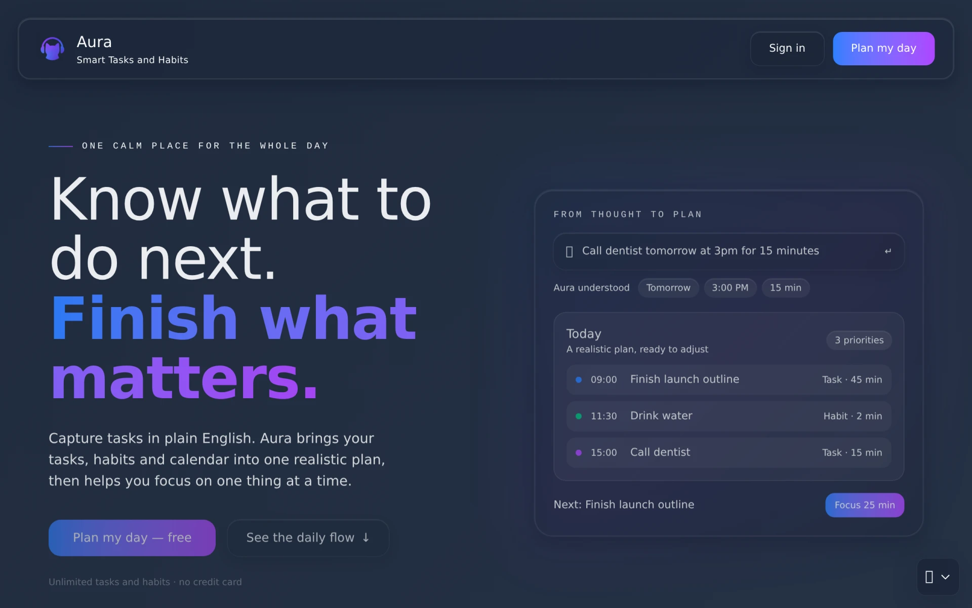 Aura Tasks screenshot