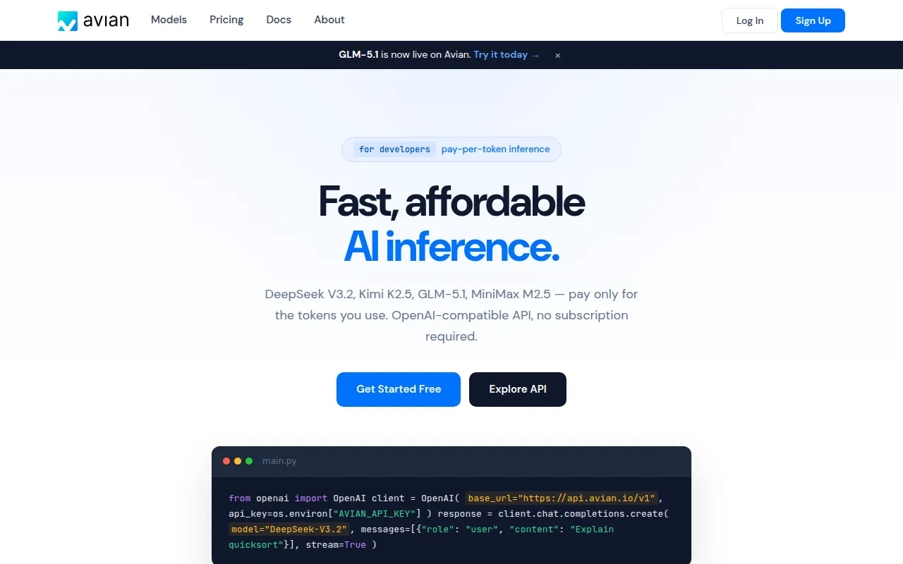 Avian.io screenshot