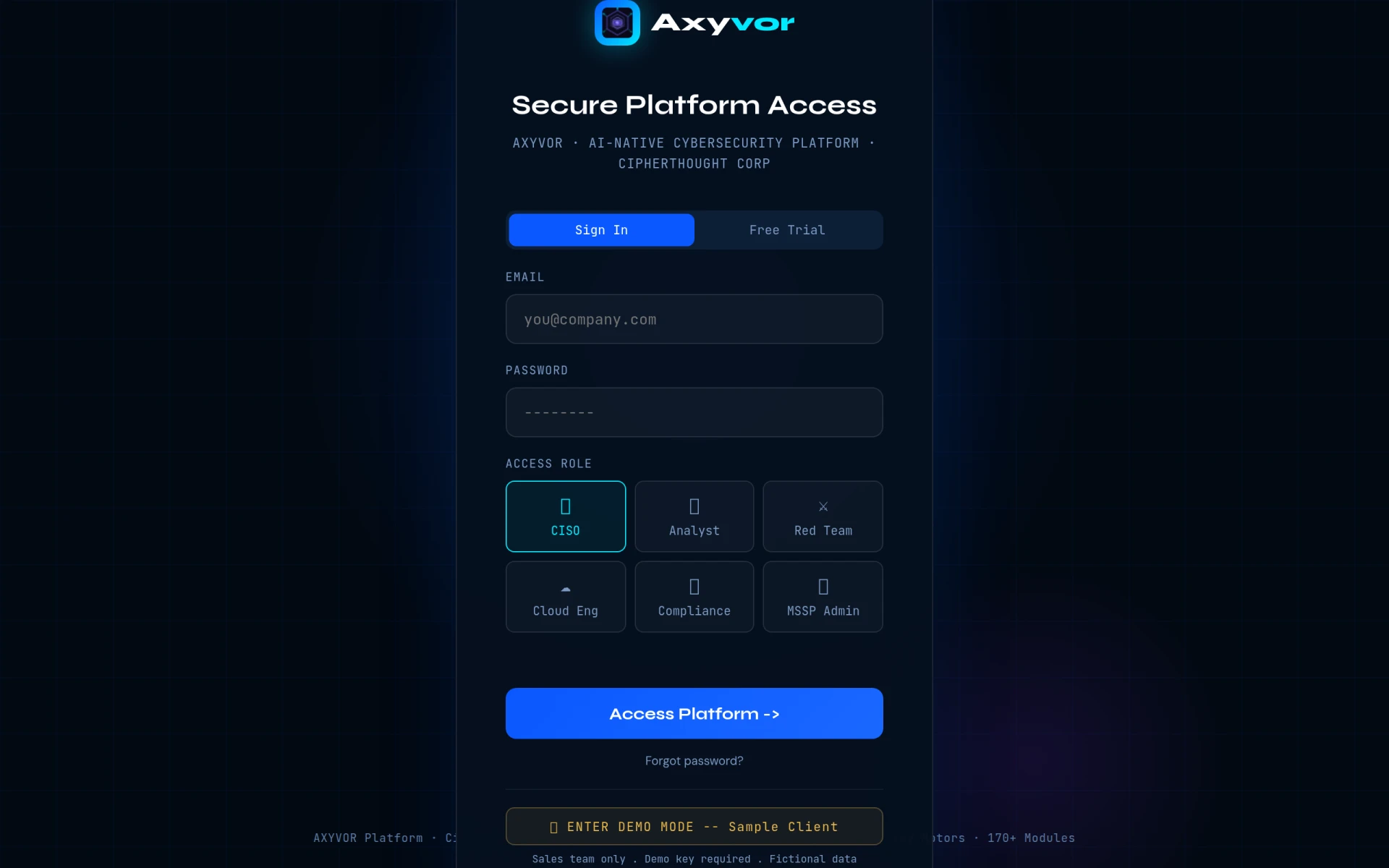 Axyvor screenshot