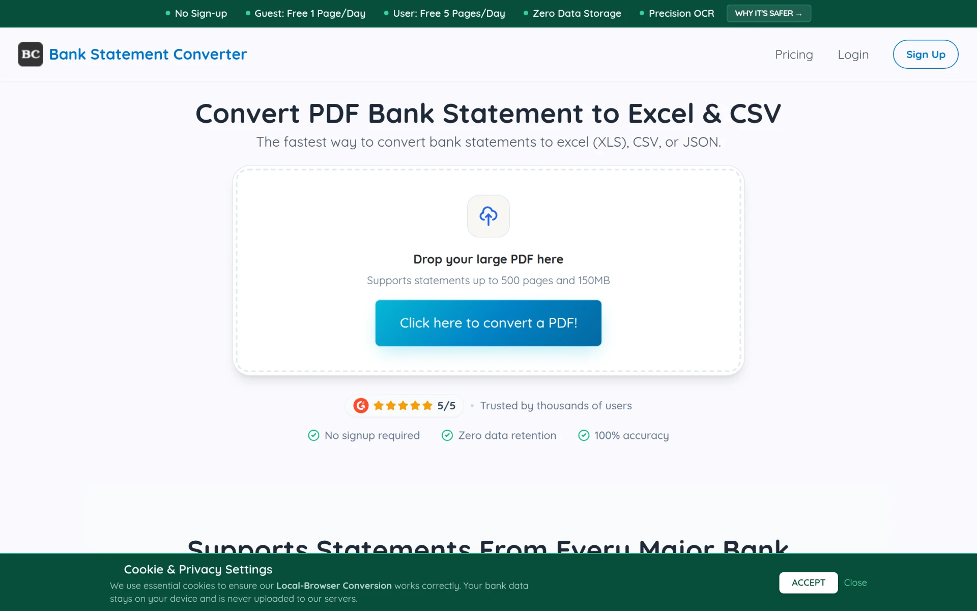 Bank Statement Converter AI screenshot