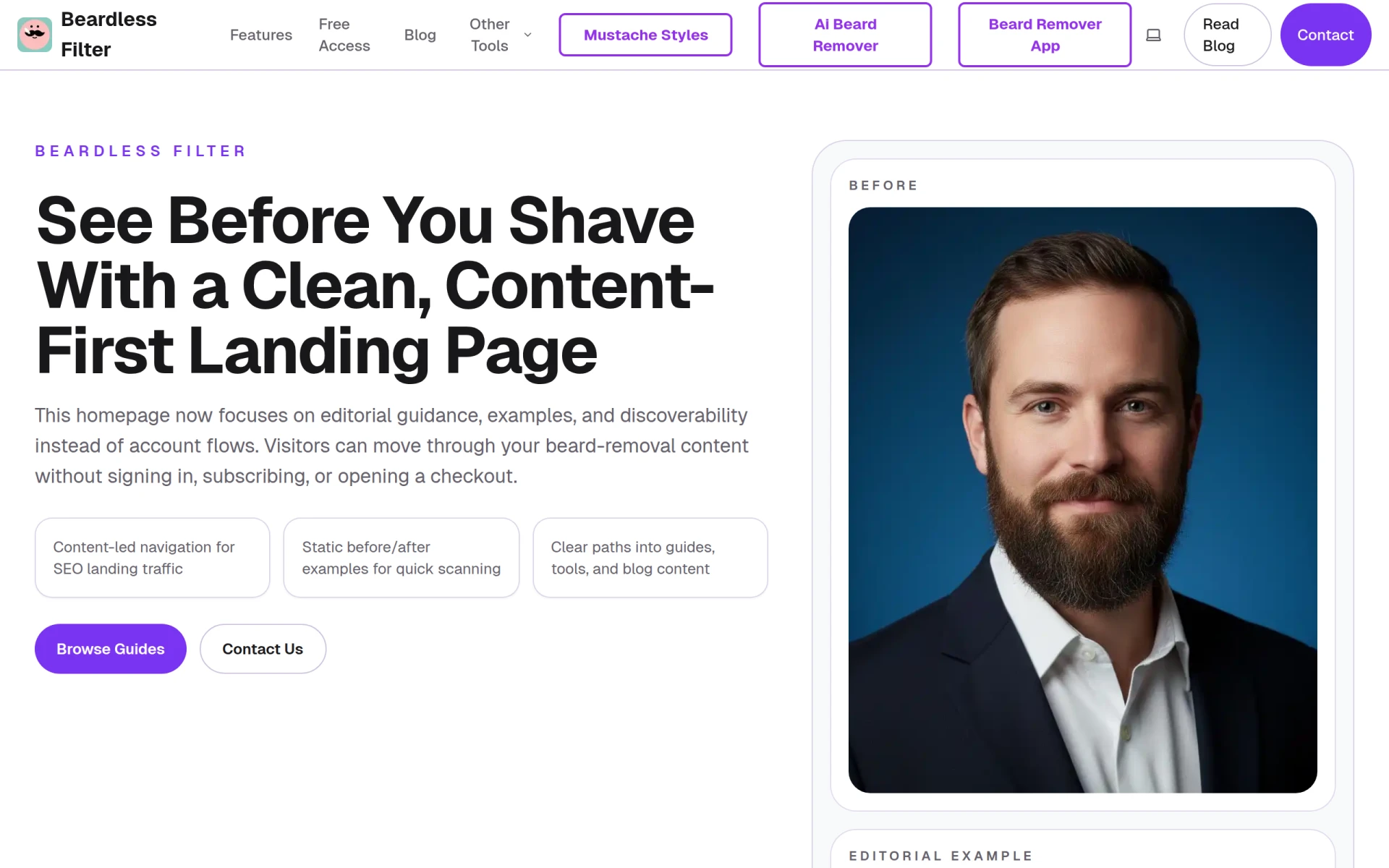 Beardless Filter feature image