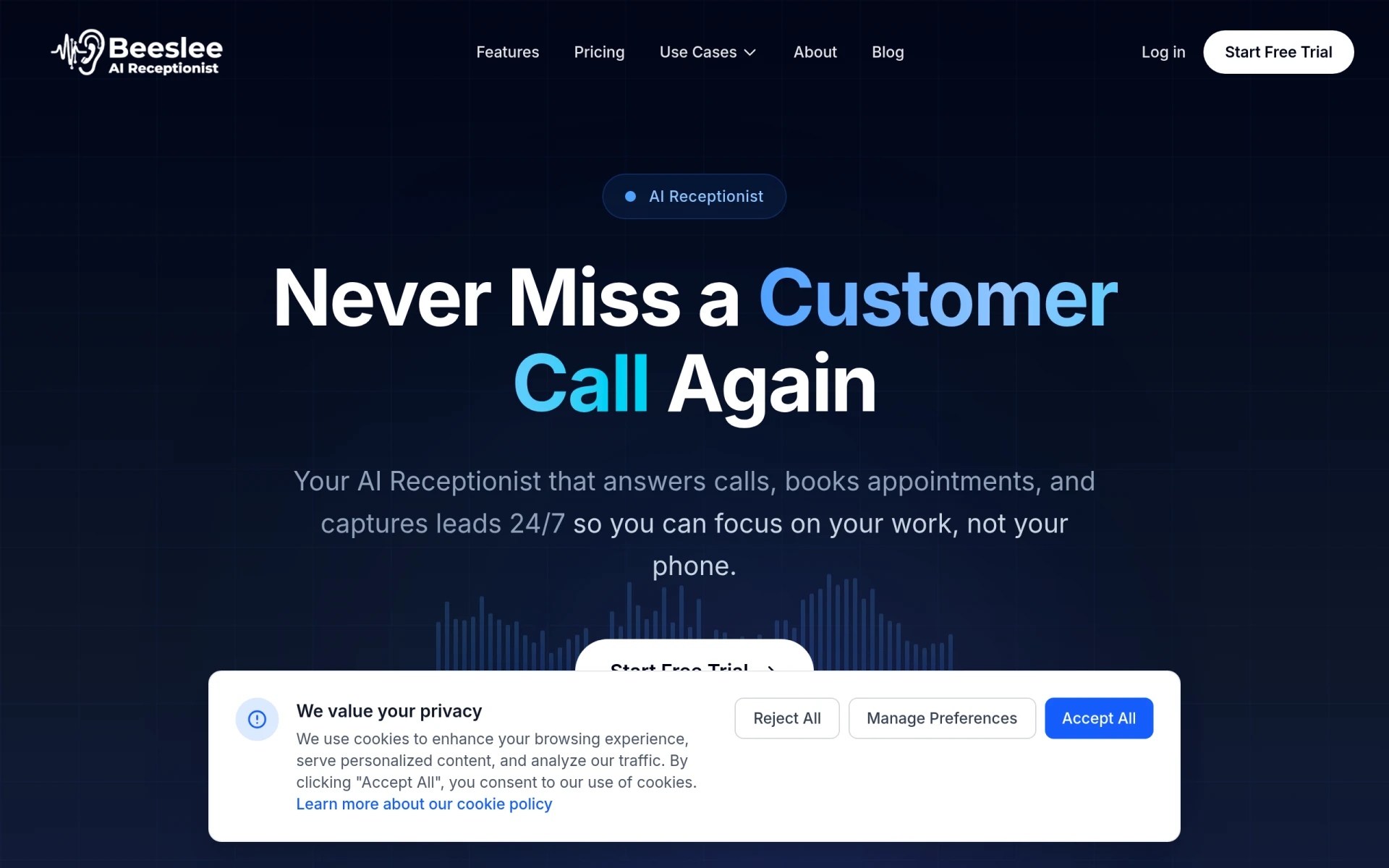 Beeslee AI Receptionist screenshot