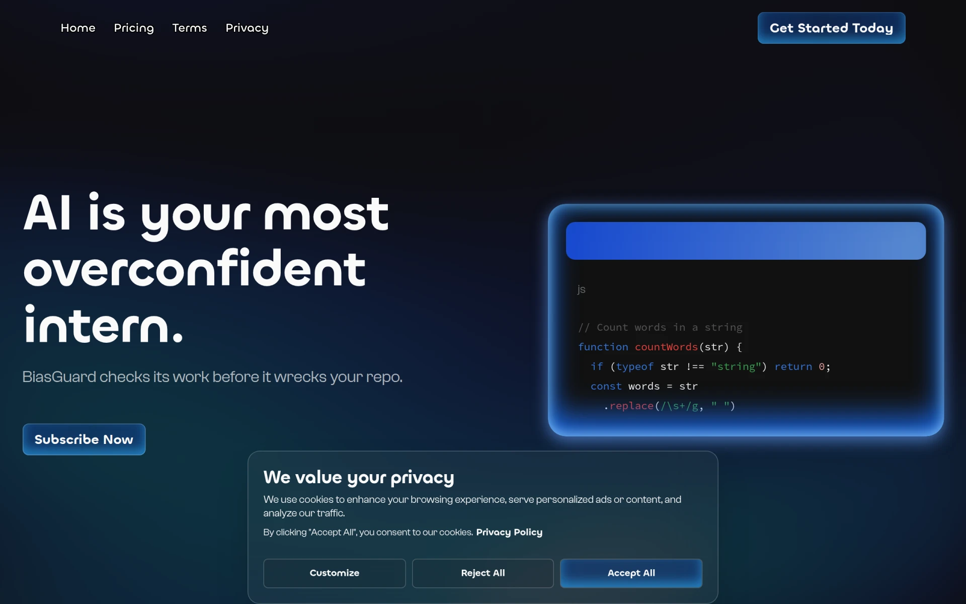 BiasGuard screenshot