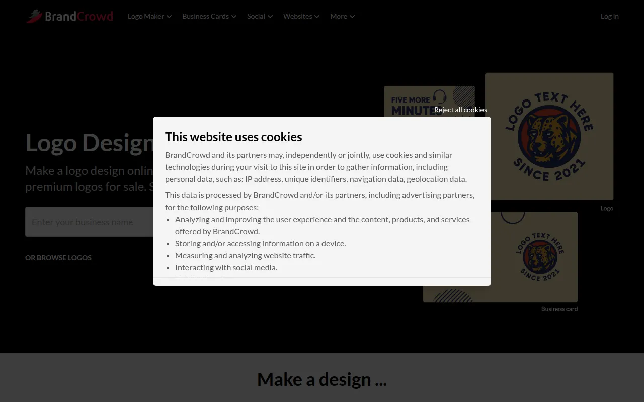 BrandCrowd screenshot