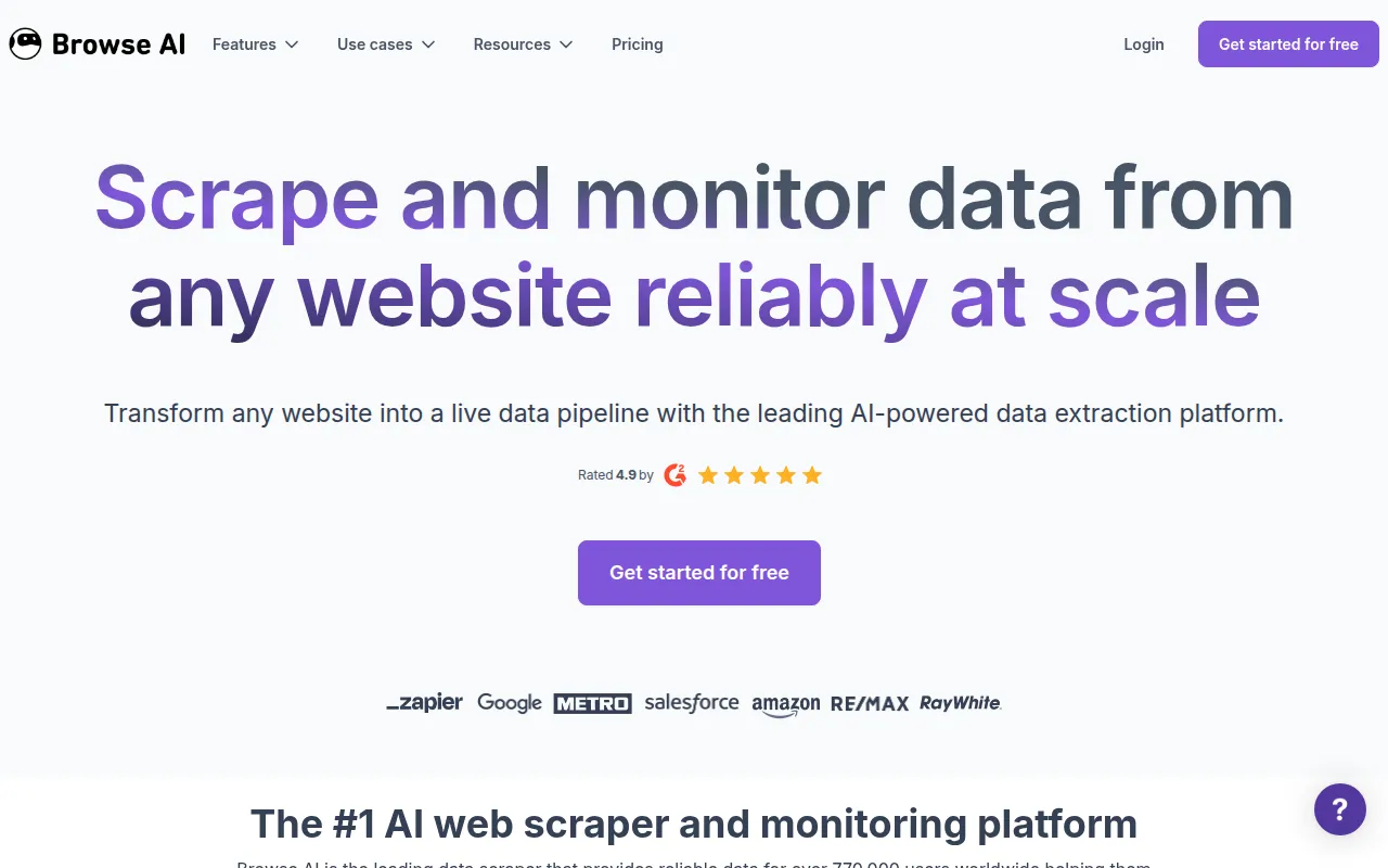 Browse AI screenshot