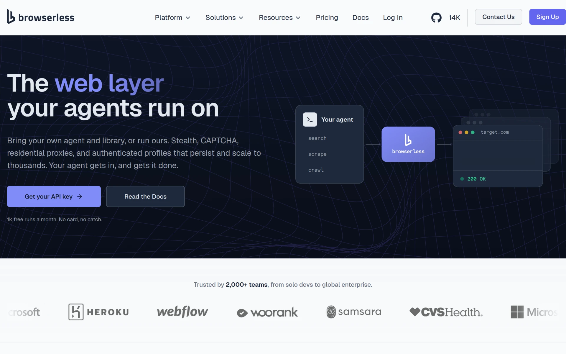 Browserless screenshot