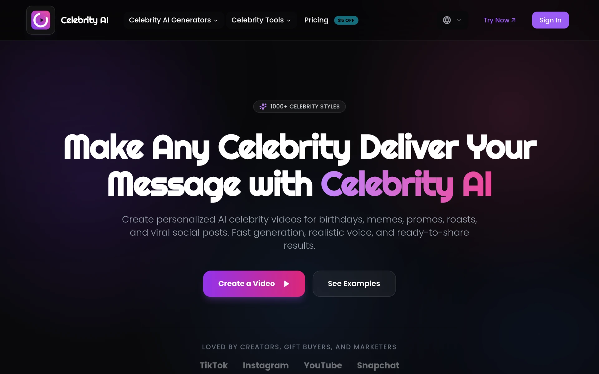 Celebrity AI screenshot