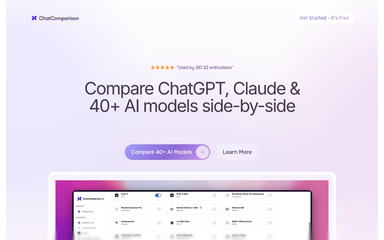 ChatComparison.ai screenshot