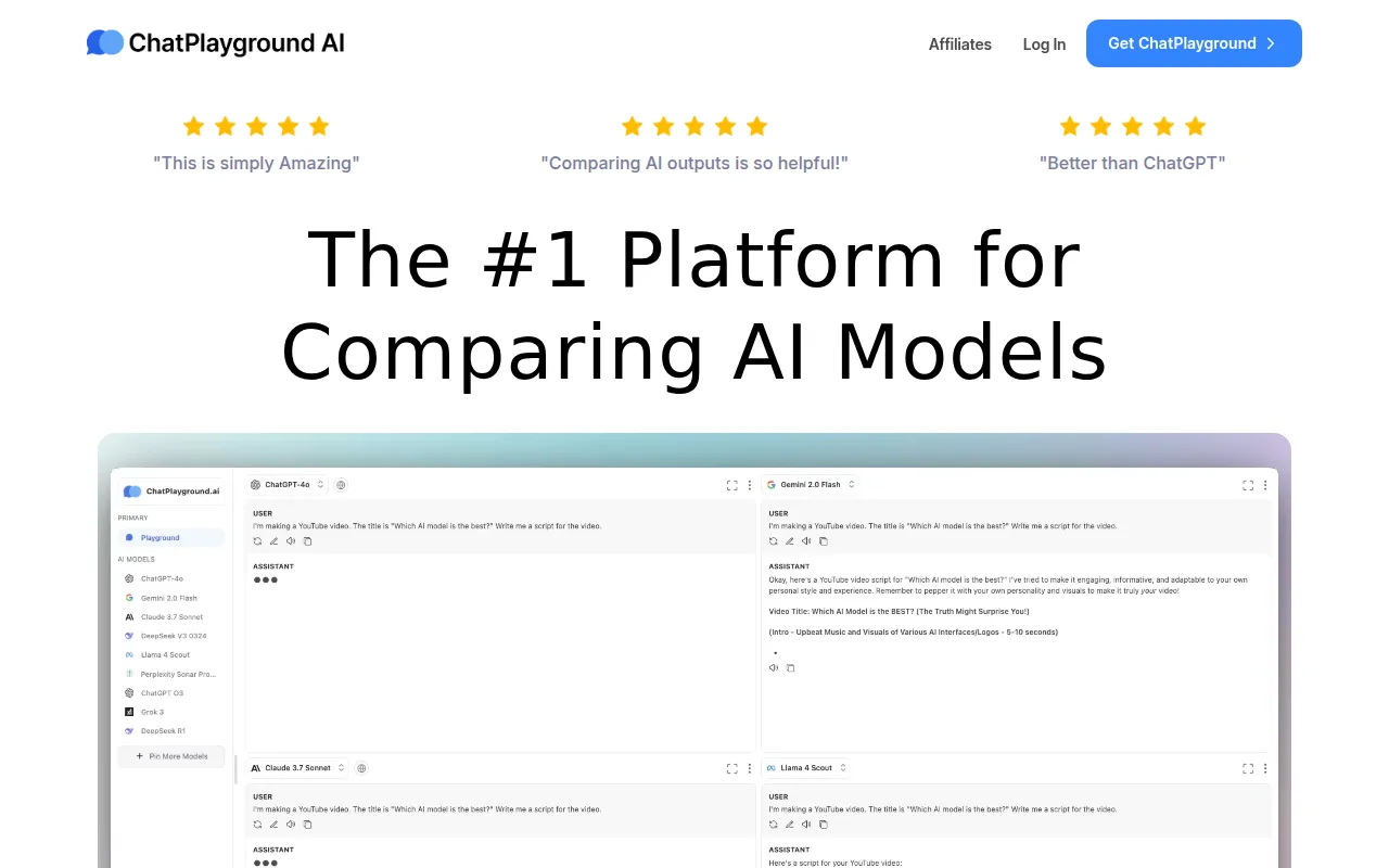 ChatPlayground AI screenshot