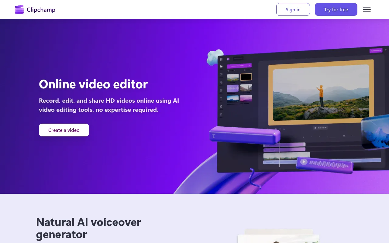 Clipchamp screenshot