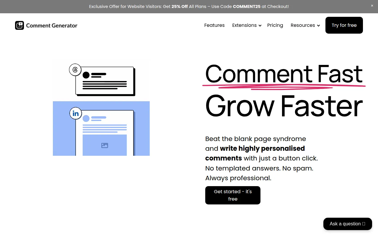 Comment Generator screenshot