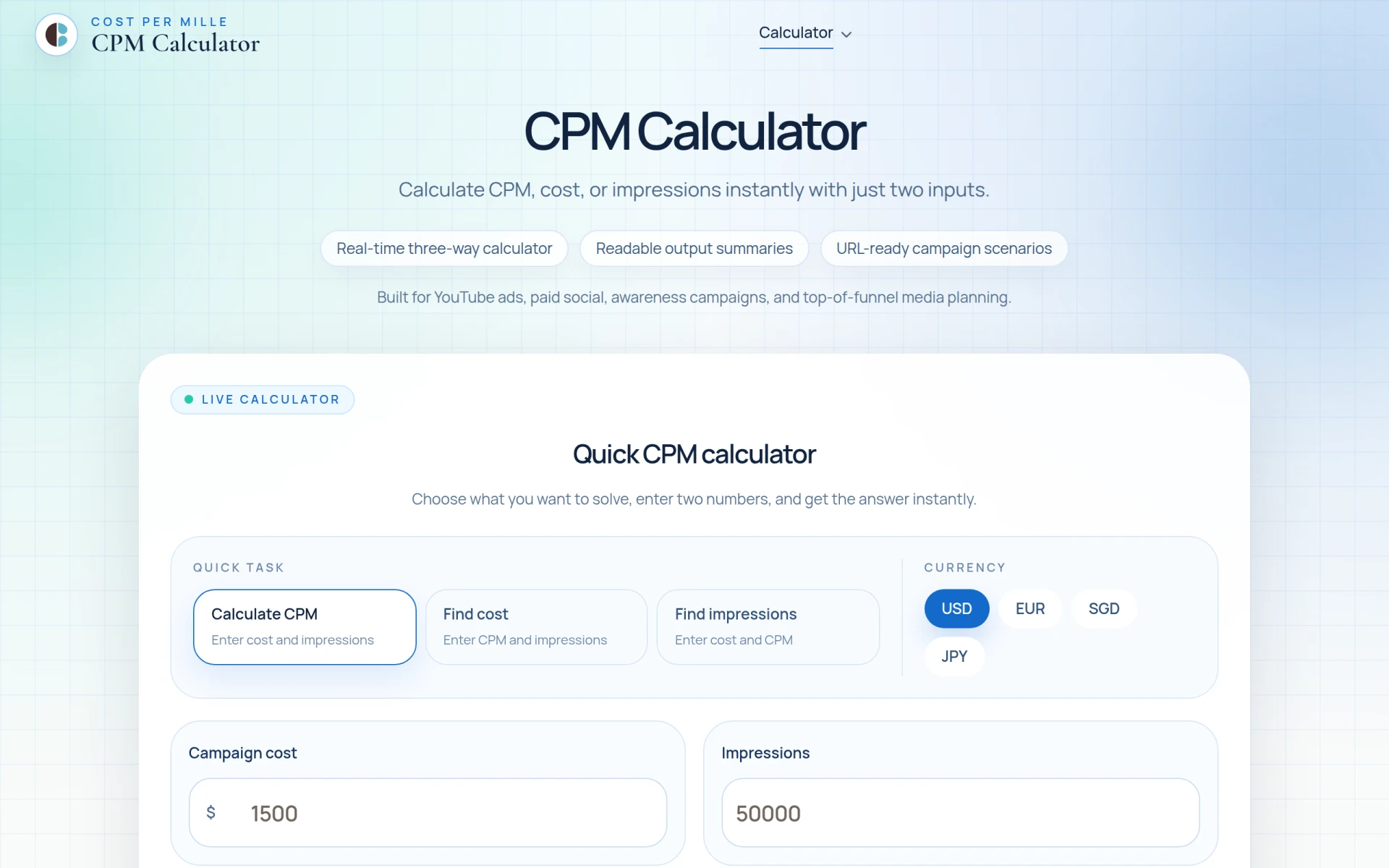 CPM Calculator feature image